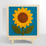 A cheerful sunflower punch needle kit for beginners