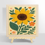 A large sunflower punch needle kit for beginners