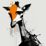 Abstract giraffe cross stitch kit for beginners