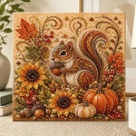 Acorn-loving squirrel pearl diamond painting kit for beginners