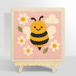 Adorable honey bee punch needle kit for beginners