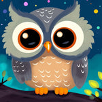 Adorable sleepy owl cross stitch kit for beginners