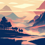 Alpine lake scenery cross stitch kit for beginners