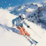 Alpine ski adventure cross stitch kit for beginners