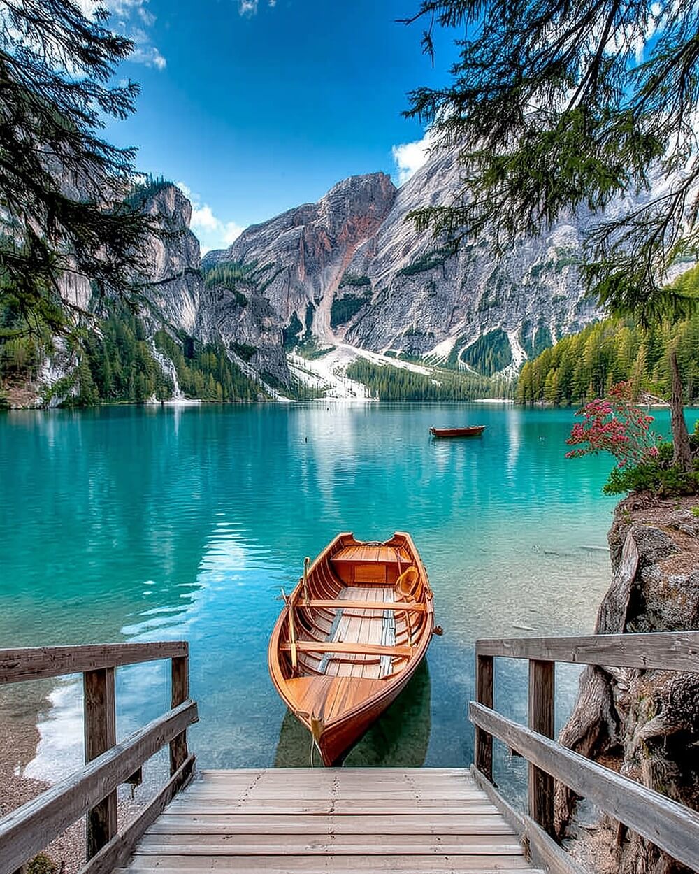 Alpine turquoise lake cross stitch kit for beginners