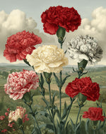 Antique carnation art cross stitch kit for beginners