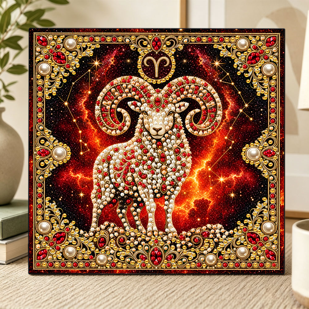 Aries ram pearl diamond painting kit for beginners