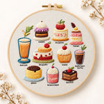 Assorted sweet treats embroidery kit