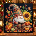 Autumn gnome with sunflower pearl diamond painting kit for beginners