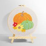 Autumn harvest pumpkins punch needle kit for beginners