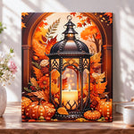 Autumn lantern glow pearl diamond painting kit for beginners