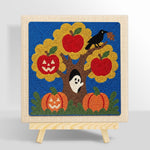 Autumn tree ghost scene punch needle kit for beginners
