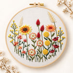 Autumn wildflower embroidery kit