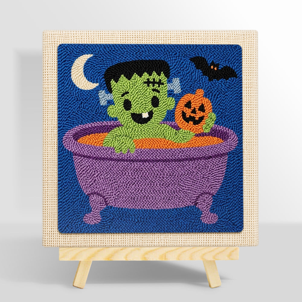 Bath time frankenstein punch needle kit for beginners