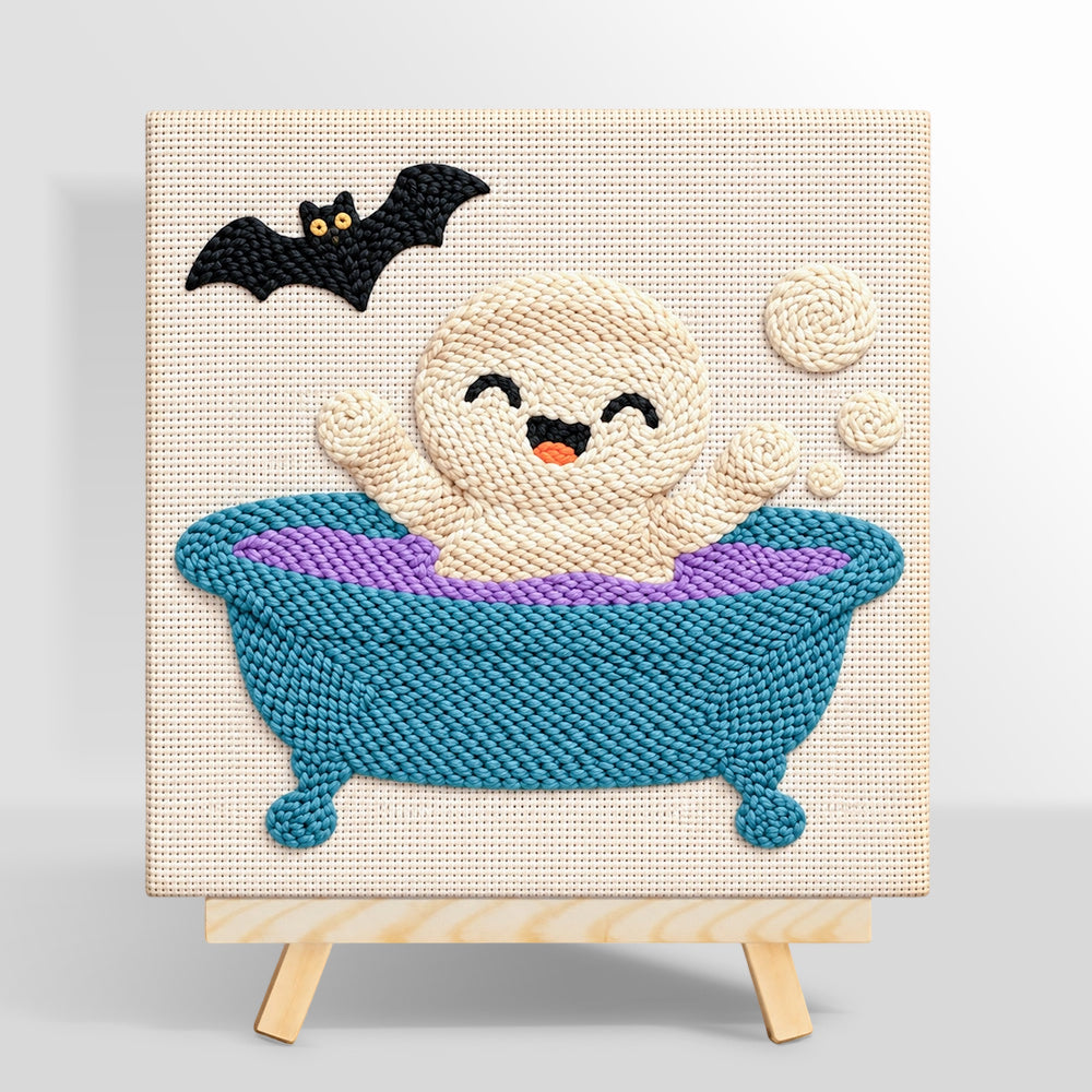 Bath time ghost punch needle kit for beginners