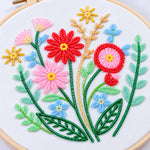 Bead Embroidery Kit 3-Piece Floral Stitch Practice Set finished floral detail