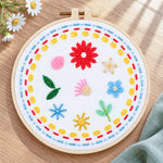 Bead Embroidery Kit 3-Piece Floral Stitch Practice Set motif sampler flatlay