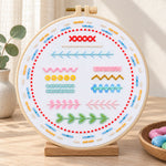 Bead Embroidery Kit 3-Piece Floral Stitch Practice Set stitch sampler display