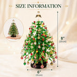 Beaded Christmas Tree Kit measuring approximately 8 inches high and 6 inches in diameter