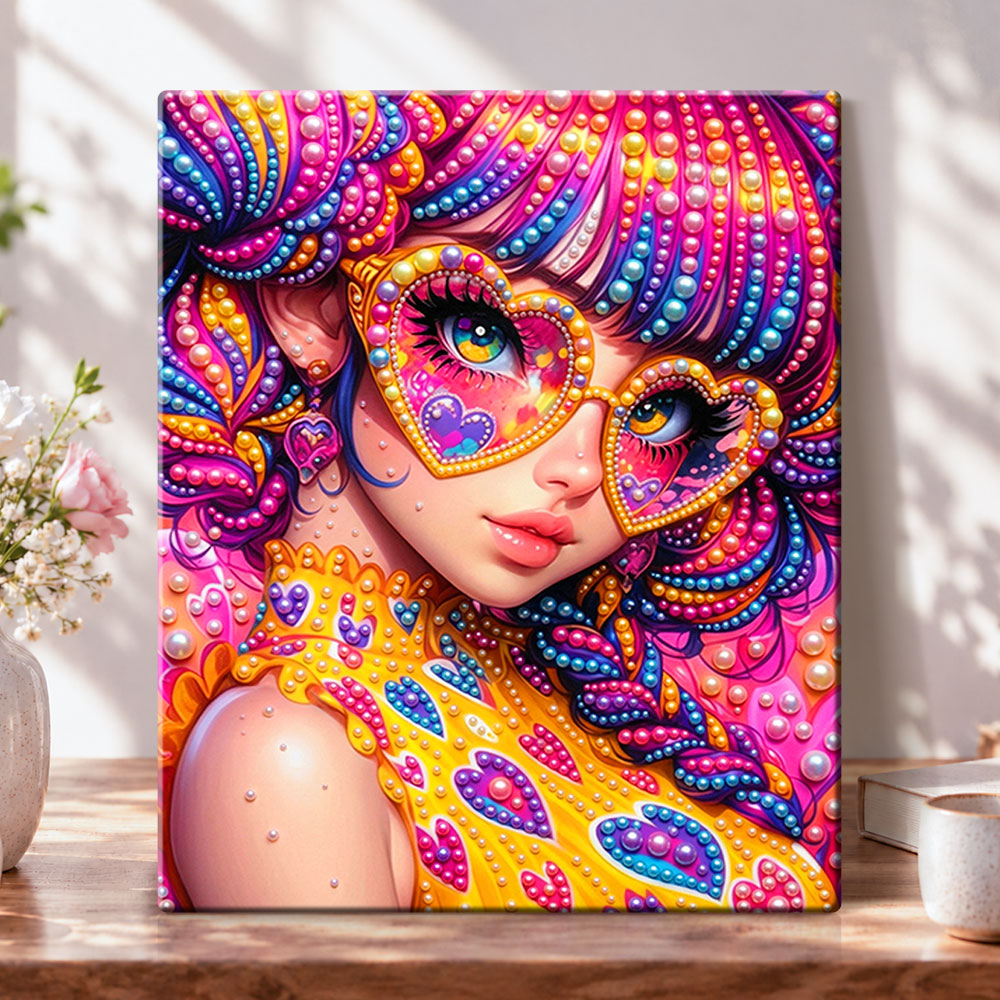 Beaded radiant beauty pearl diamond painting kit for beginners