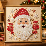 Beaded santa portrait pearl diamond painting kit for beginners