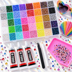 40 Colors Bedazzling Kit with rhinestones, glue and tools