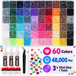 60 Colors Bedazzling Kit with 48,000 rhinestones and tools