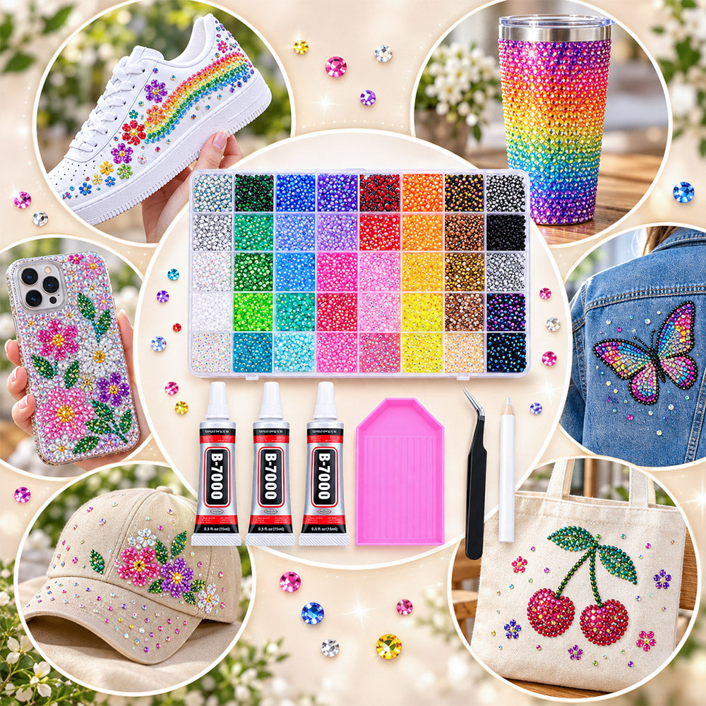 Bedazzling Kit for decorating shoes, tumblers, bags and clothing
