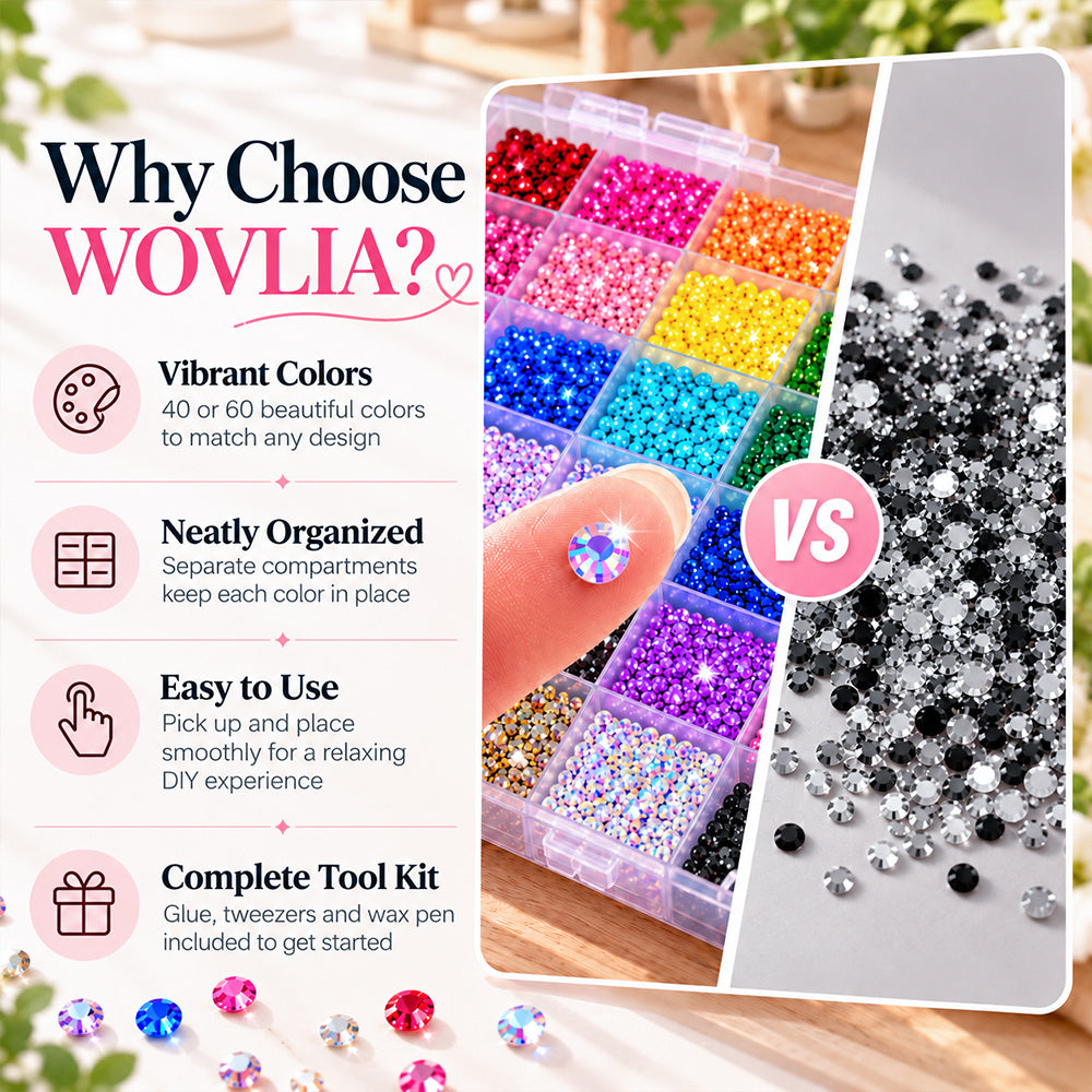 Bedazzling Kit with organized colors and easy-to-use tools