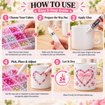 Bedazzling Kit step-by-step rhinestone decorating instructions