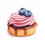 Berry cream tart cross stitch kit for beginners