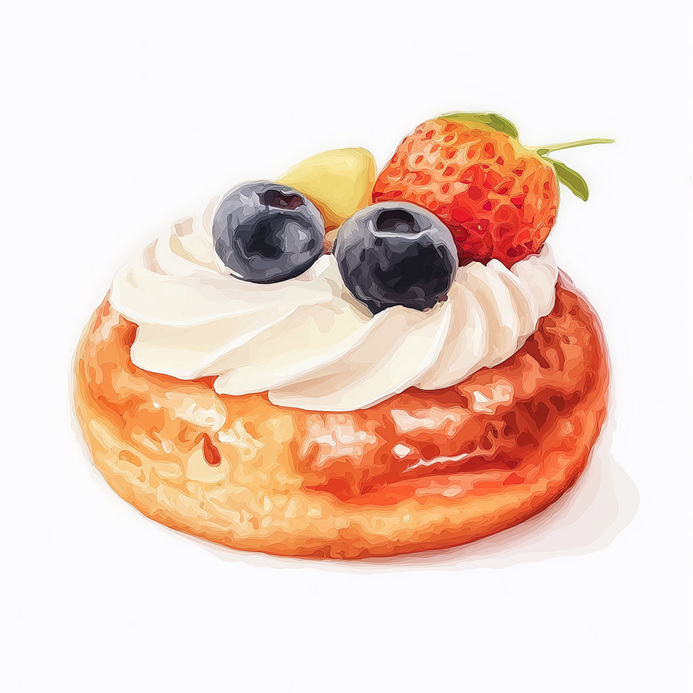 Berry fruit pastry cross stitch kit for beginners