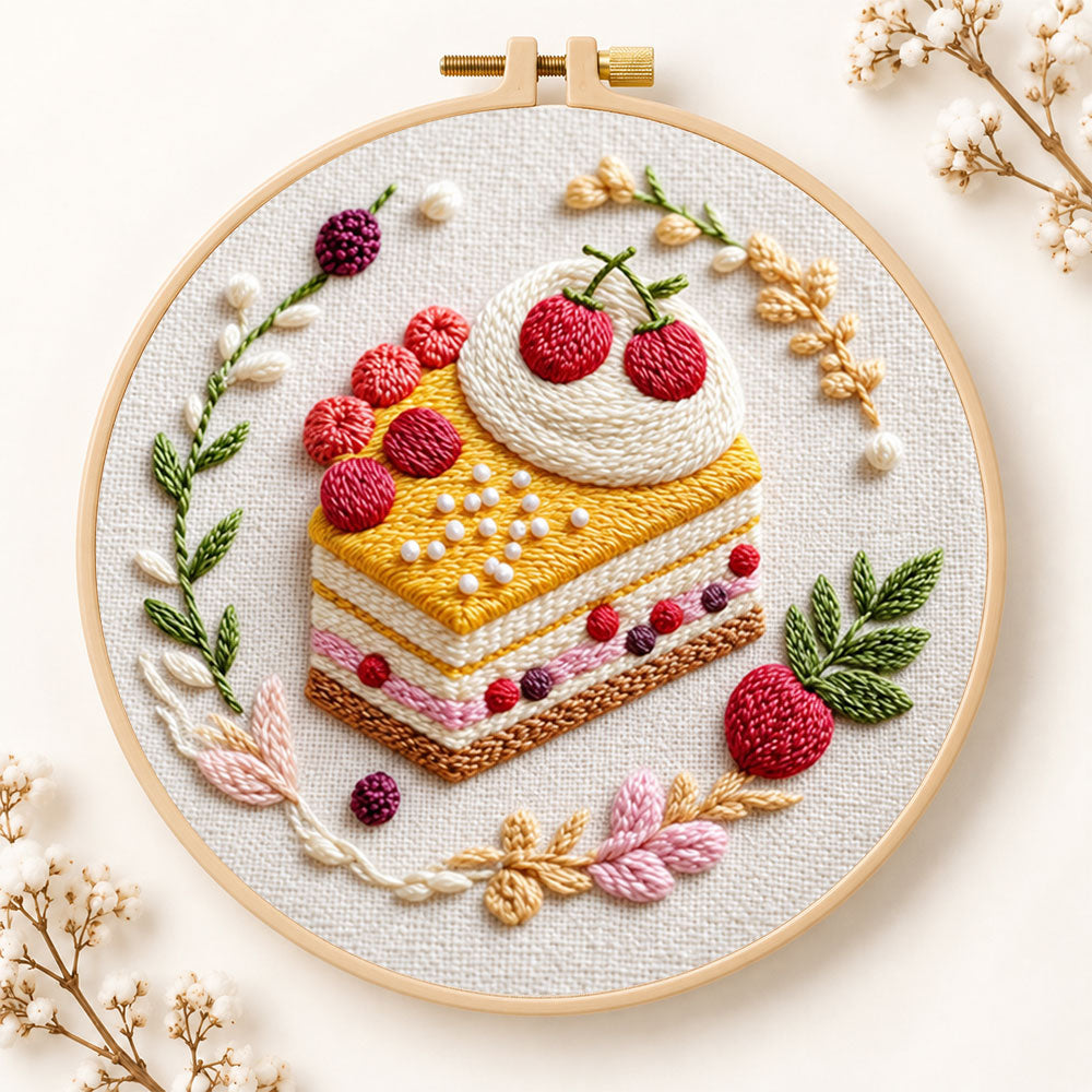 Berry slice delight embroidery kit