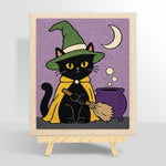 Black cat by magic cauldron punch needle kit for beginners