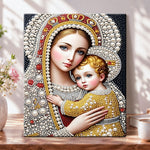 Blessed mother and child pearl diamond painting kit for beginners