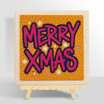 Bold merry xmas lettering punch needle kit for beginners