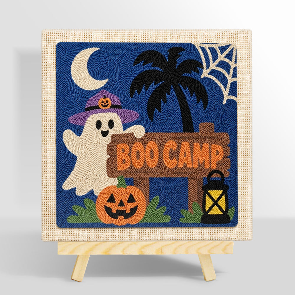 Boo camp sign ghost punch needle kit for beginners