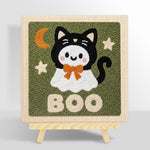 Boo ghost cat punch needle kit for beginners