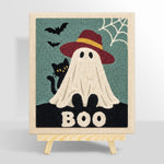 Boo ghost with hat punch needle kit for beginners