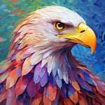 Bright‑hued eagle art cross stitch kit for beginners