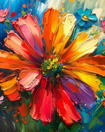 Brilliant rainbow flower petals cross stitch kit for beginners