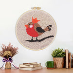 Finished british robin artwork displayed on a wall