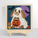 Bunny ghost costume punch needle kit for beginners