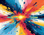 Burst of vibrant paint cross stitch kit for beginners
