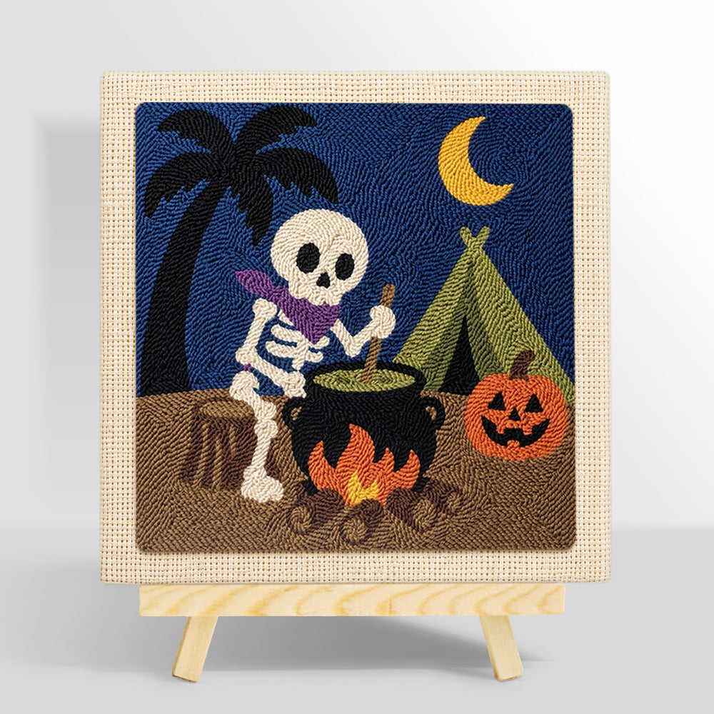 Camping skeleton punch needle kit for beginners