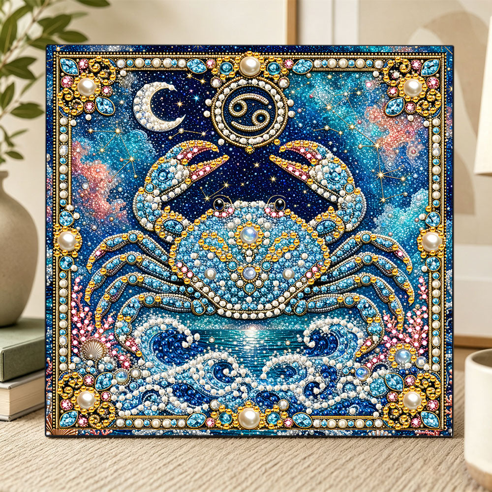 Cancer crab pearl diamond painting kit for beginners