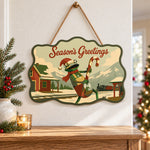 Candy cane country paint by numbers door hanger as indoor wall decor