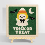 Candy corn ghost punch needle kit for beginners