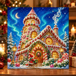 Candy gingerbread tower house pearl diamond painting kit for beginners