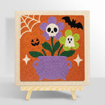 Cauldron spooky blooms punch needle kit for beginners